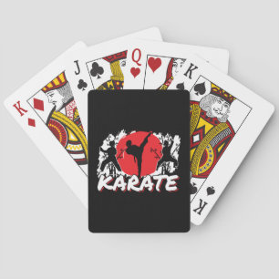 Girls Karate - Patriotic Japan Japanisches Thema Spielkarten