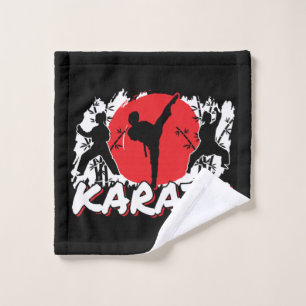 Girls Karate - Patriotic Japan Japanisches Thema Waschlappen