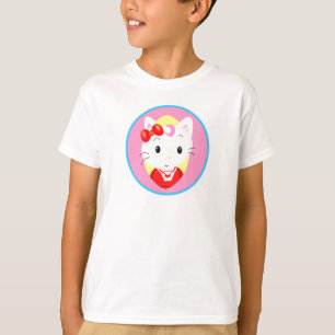Girls Kids Kitty-T-Shirt T-Shirt