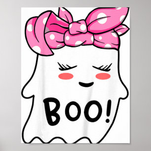 Girls Kleinkind Happy Halloween Geist mit Bandana Poster