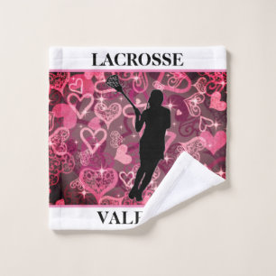 Girls Lacrosse Floating Rose Herz Waschlappen