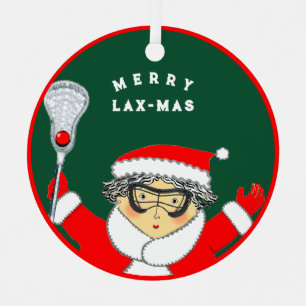Girls Lacrosse Holiday Gift Ornament Aus Metall