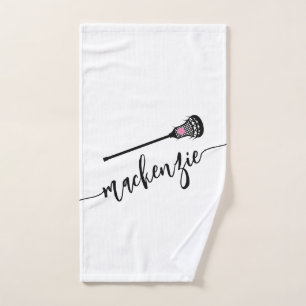 Girls Lacrosse Nom Personnalisé Sport Serviette à