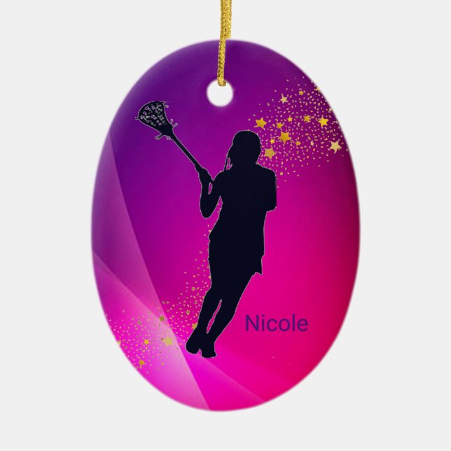Girls Lacrosse Ornament (Vorne)