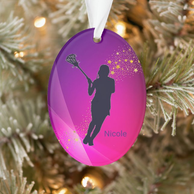 Girls Lacrosse Ornament (Baum)