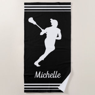Girls Lacrosse Personalisiert Strandtuch