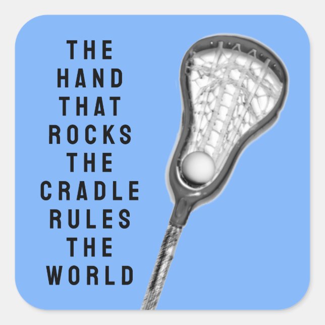 Girls Lacrosse Quote Quadratischer Aufkleber (Vorderseite)