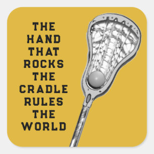 Girls Lacrosse Quote Quadratischer Aufkleber