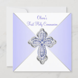 Girls Lavender Lila Erste Kommune Einladung