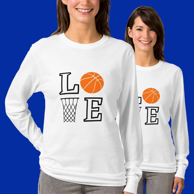 Girls LIEBE Basketball, Basketball Spielgeschenk T-Shirt (Von Creator hochgeladen)