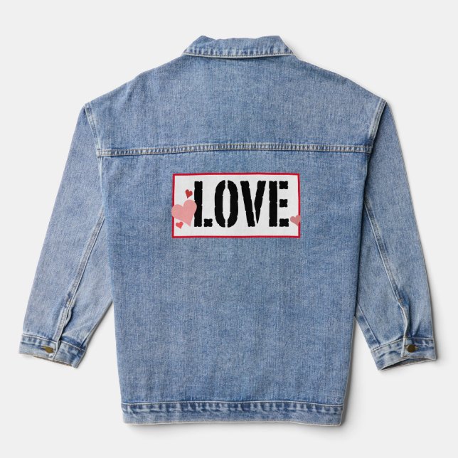 Girls Liebe Denim Jacket Jeansjacke (Rückseite)