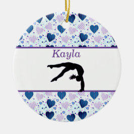 Girls Liebe Gymnastik Herz Keramik Ornament