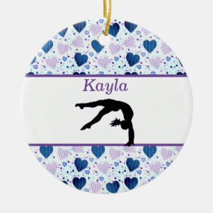 Girls Liebe Gymnastik Herz Keramik Ornament