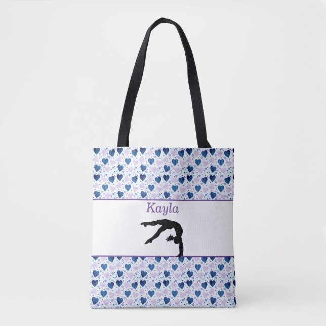 Girls Liebe Gymnastik Herz Tasche (Vorderseite)