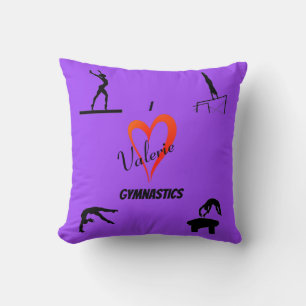 Girls Liebe Gymnastik Lila Kissen