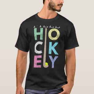 Girls Liebe Hockey Bester Spaß Grafik T-Shirt