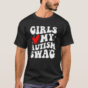 Girls Liebe Mein Autismus schwänzen Autistische Ju T-Shirt