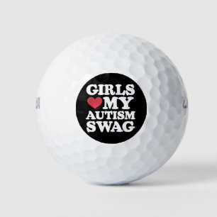 Girls Liebe Mein Autismus Swag Funny Awareness Golfball