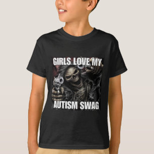 Girls Liebe Mein Autismus Swag Funny Cringe Hard S T-Shirt