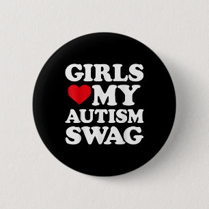 Girls Liebe Mein Autismus Swag Funny Girls Herz Au Button