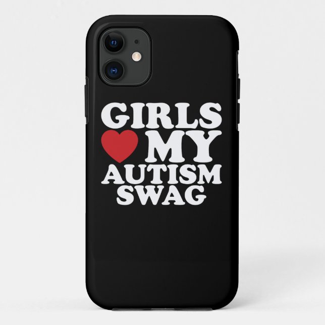 Girls Liebe Mein Autismus Wackelbewusstsein Herz Case-Mate iPhone Hülle (Rückseite)