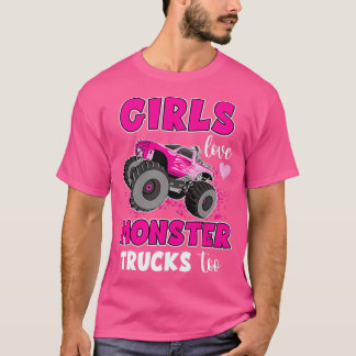Girls Liebe Monster Trucks zu Niedlich Girls Monst T-Shirt