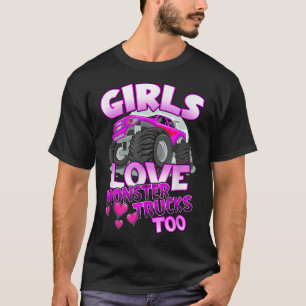 Girls Liebe Monster Trucks zu Niedlich Girls Monst T-Shirt