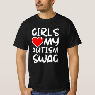 Girls Liebe My Autism Swag lustiger autistischer J T-Shirt