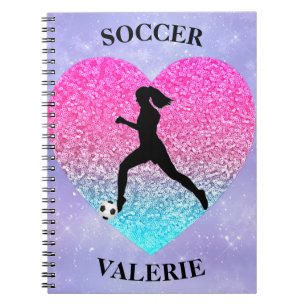 Girls Liebe Soccer Notizblock