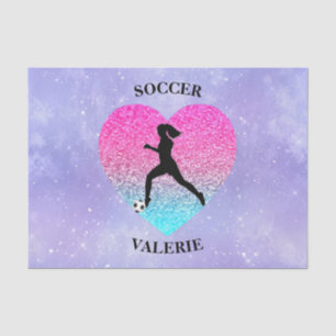 Girls Liebe Soccer Seidenpapier