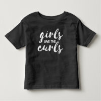 Girls Liebe The Curls Shirt (weiße Schrift)