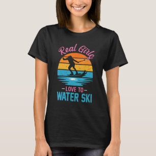 Girls Liebe zum Wasserski Skifahrer Wasserski T-Shirt