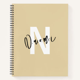 Girls’ Light Beige "Naomi" Notebook – Spiral Notizbuch
