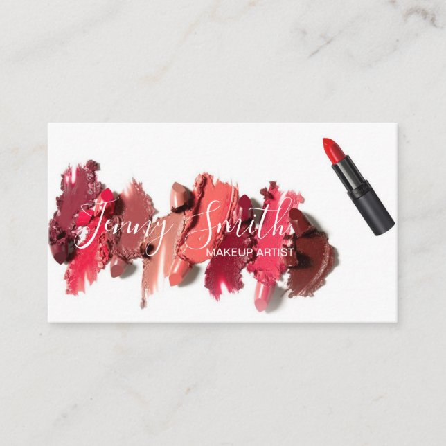 Girls Lipstick Visitenkarte (Vorderseite)
