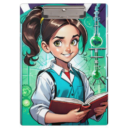 Girls Love Science! Klemmbrett
