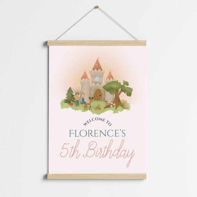 Girls Magical Fairytale Kindergeburtstag Begrüßung Poster (Von Creator hochgeladen)