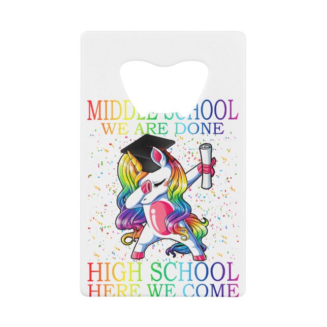 Girls Middle School Graduation Magique Unicorn (Devant)