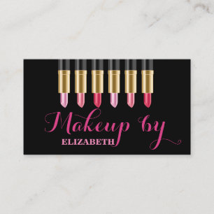 Girls modern Beruflich, schwarz, Lipstick Visitenkarte