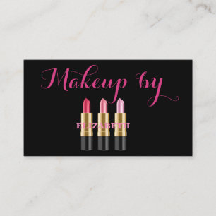 Girls modern Beruflich, schwarz, Lipstick Visitenkarte