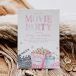 Girl's Movie Party Einladung<br><div class="desc">Movie Party Geburtstag Einladung Bereit,  von Ihnen personalisiert zu sein!</div>