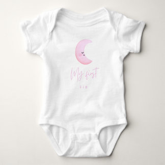 Girl's My First Eid Baby Jersey Bodysuit Strampler