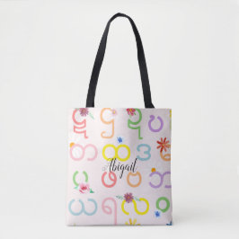 Girls Myanmar - Alphabet-Blume und Name Tasche