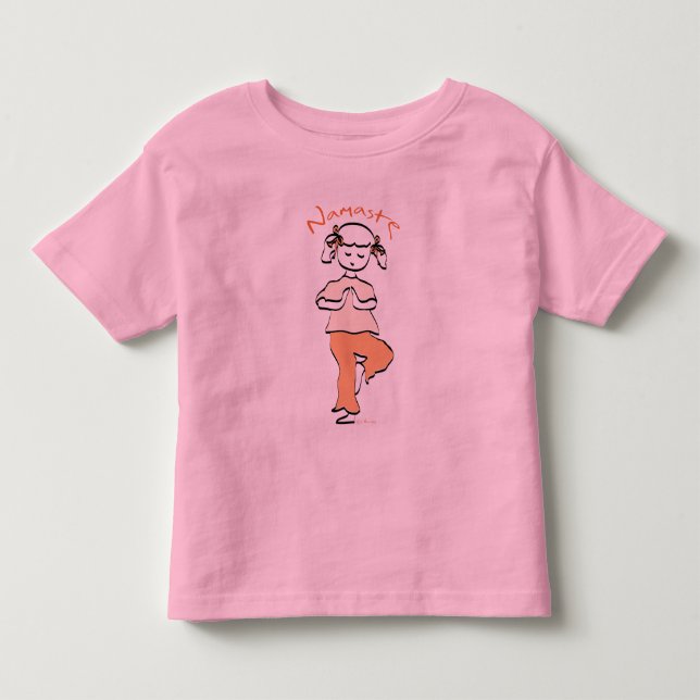 Girls Namaste Yoga Tee Shirt (Vorderseite)