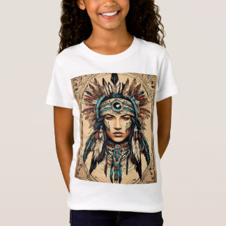 Girls Native American T - Shirt
