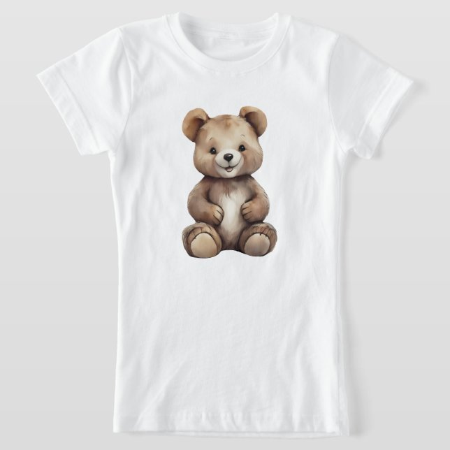 Girl's Niedlich Bären T - Shirt (Ablage )