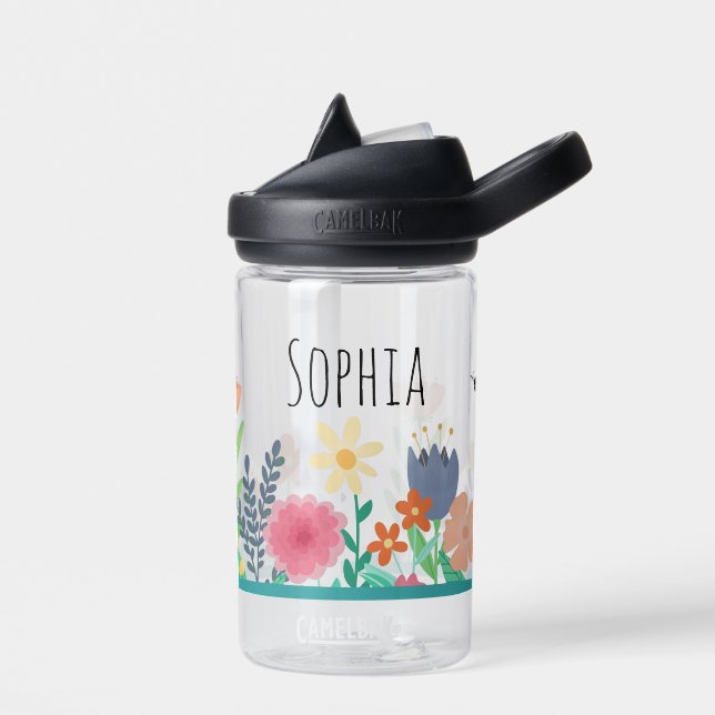 Girls Niedlich Floral Bee Kids School Trinkflasche (Links)