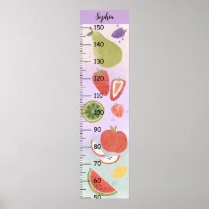 Girls Niedlich Fruchtwachstumsdiagramm Poster
