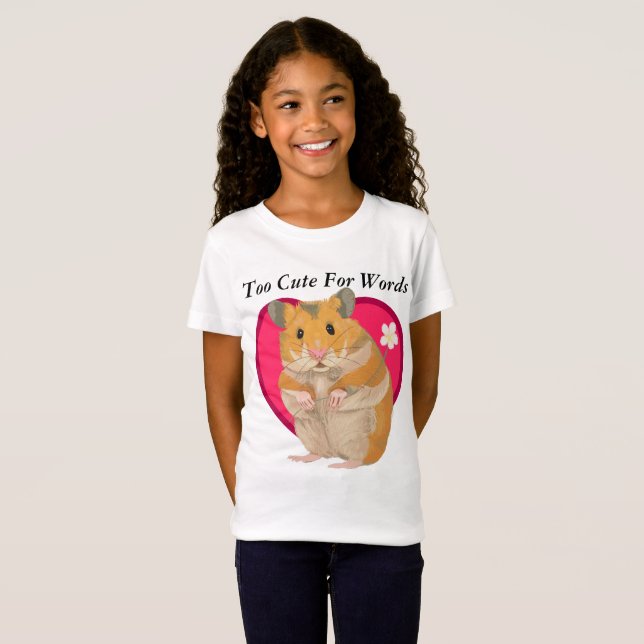 Girls Niedlich Hamster T Shirt (Vorne ganz)