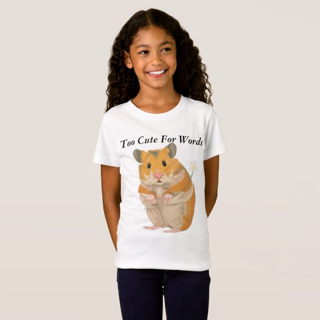 Girls Niedlich Hamster T Shirt (Vorne ganz)