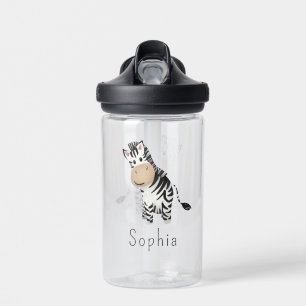 Girls Niedlich Safari Zebra Kinderschule Trinkflasche